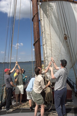 Schip 990053  tjalk Muiden  Verwisseling